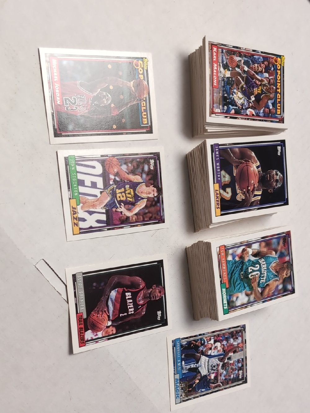 1992-93 Topps Series 2 Basketball Trading Card Set Shaq Rc & Jordan